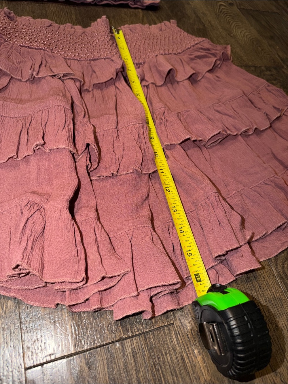 Free People Smocked Crop Top & Skirt Set - Mauve Pink NWOT - Picture 3 of 12